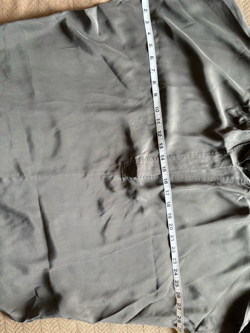 Vince Silk Taupe V-Neck Relaxed Blouse - Picture 6 of 9